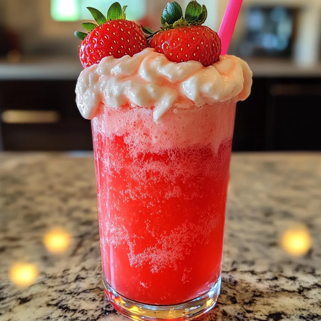 Ultimate Strawberry Cream Soda with Fresh Strawberries and Vanilla Cream