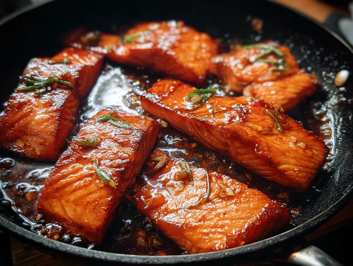 Perfectly Seared Salmon Fillets with Golden Crispy Skin and Restaurant Technique - main view
