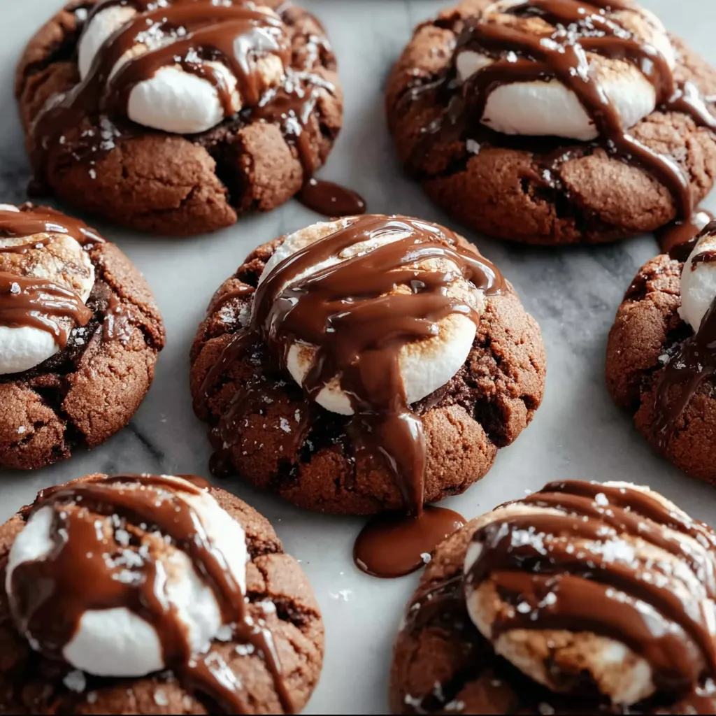 Decadent Marshmallow-Surprise Hot Cocoa Cookies with Gooey Center - secondary view