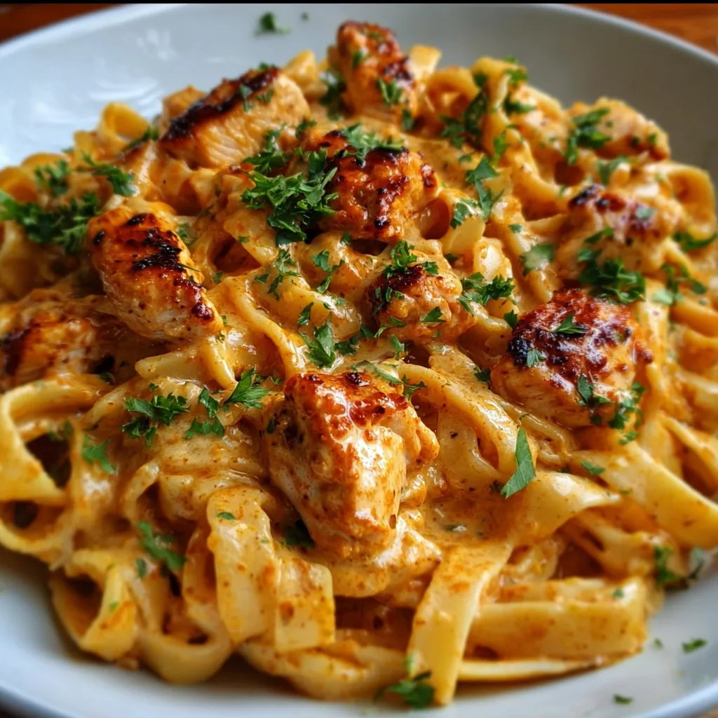 Cowboy Butter Chicken Pasta with Smoky Herb Butter and Tender Chicken - tertiary view