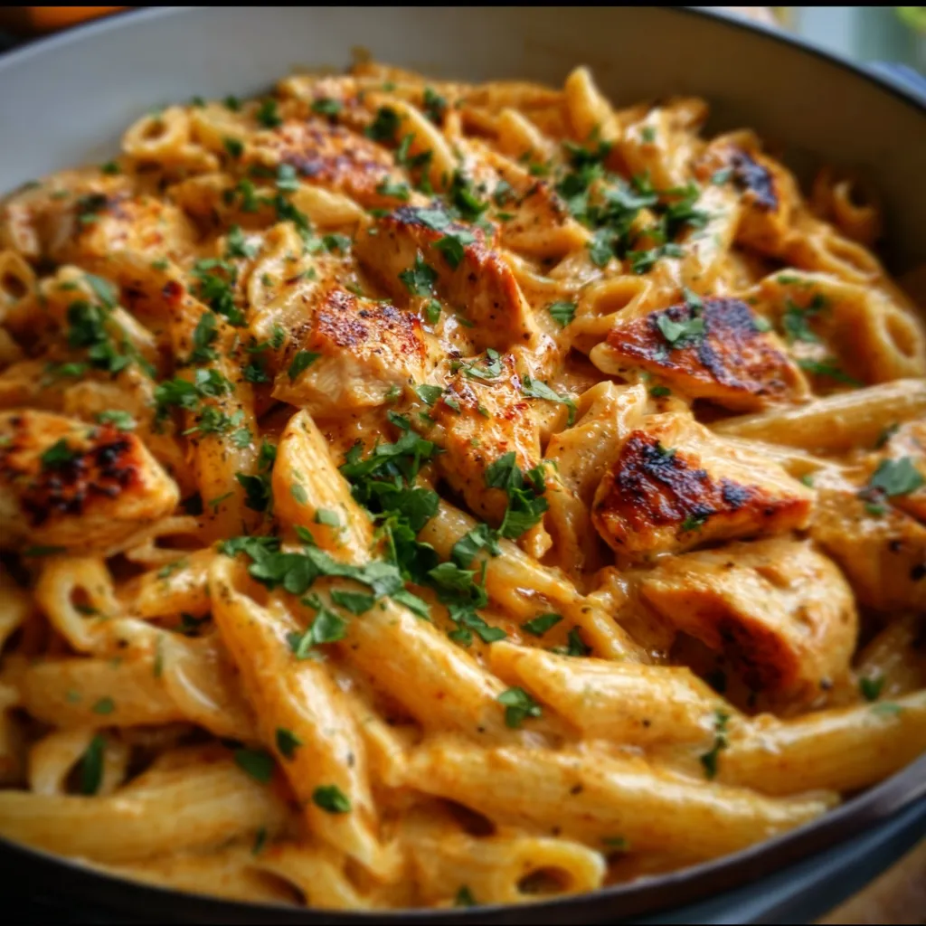 Cowboy Butter Chicken Pasta with Smoky Herb Butter and Tender Chicken - secondary view