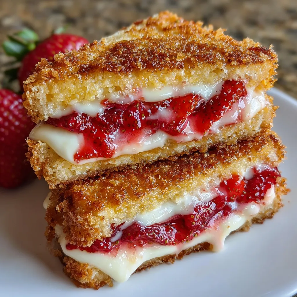 Fried Strawberry Cheesecake Sandwiches - main view