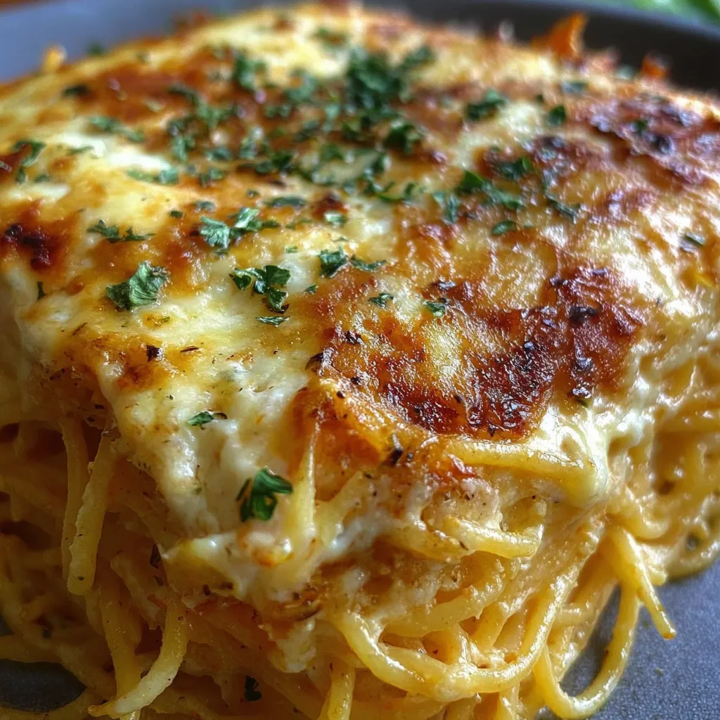 Ultimate Cream Cheese Spaghetti Casserole with Golden Bubbling Perfection - secondary view