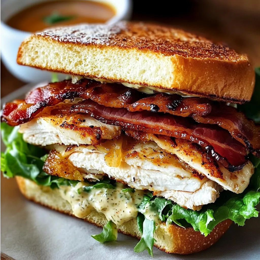 Ultimate Bacon and Ranch Chicken Melt with Three-Cheese Blend