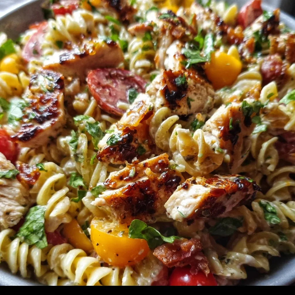 BBQ Chicken Ranch Pasta Salad - Ultimate Smoky Creamy Hearty Summer Bowl Experience - main view