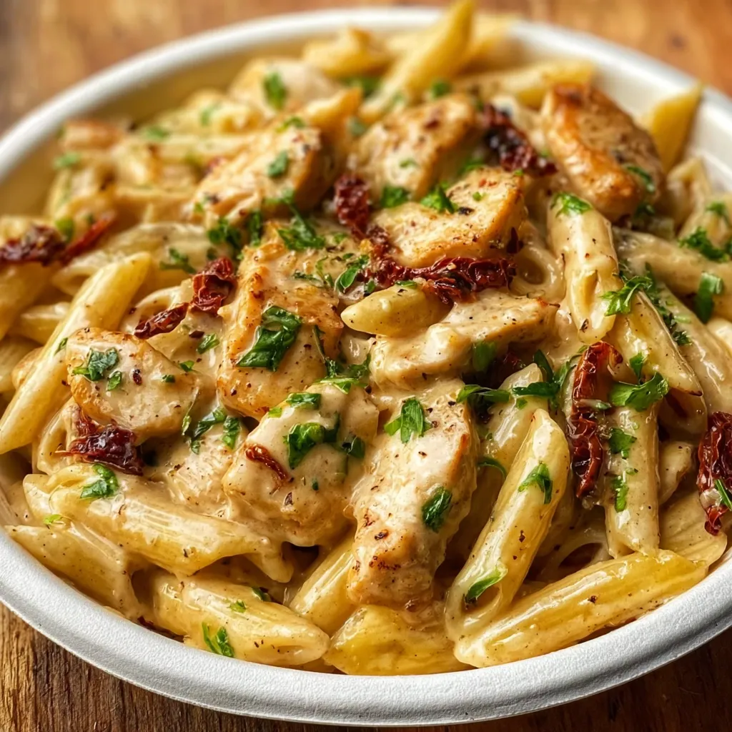 Irresistible Marry Me Chicken Pasta with Creamy Sun-Dried Tomato Sauce and Parmesan - tertiary view
