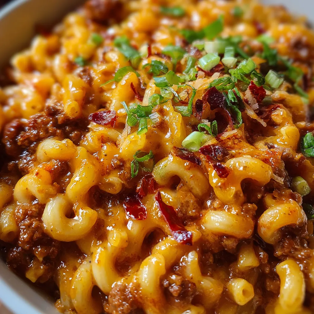 Ultimate Chili Mac with Three Cheeses and Hearty Ground Beef - tertiary view
