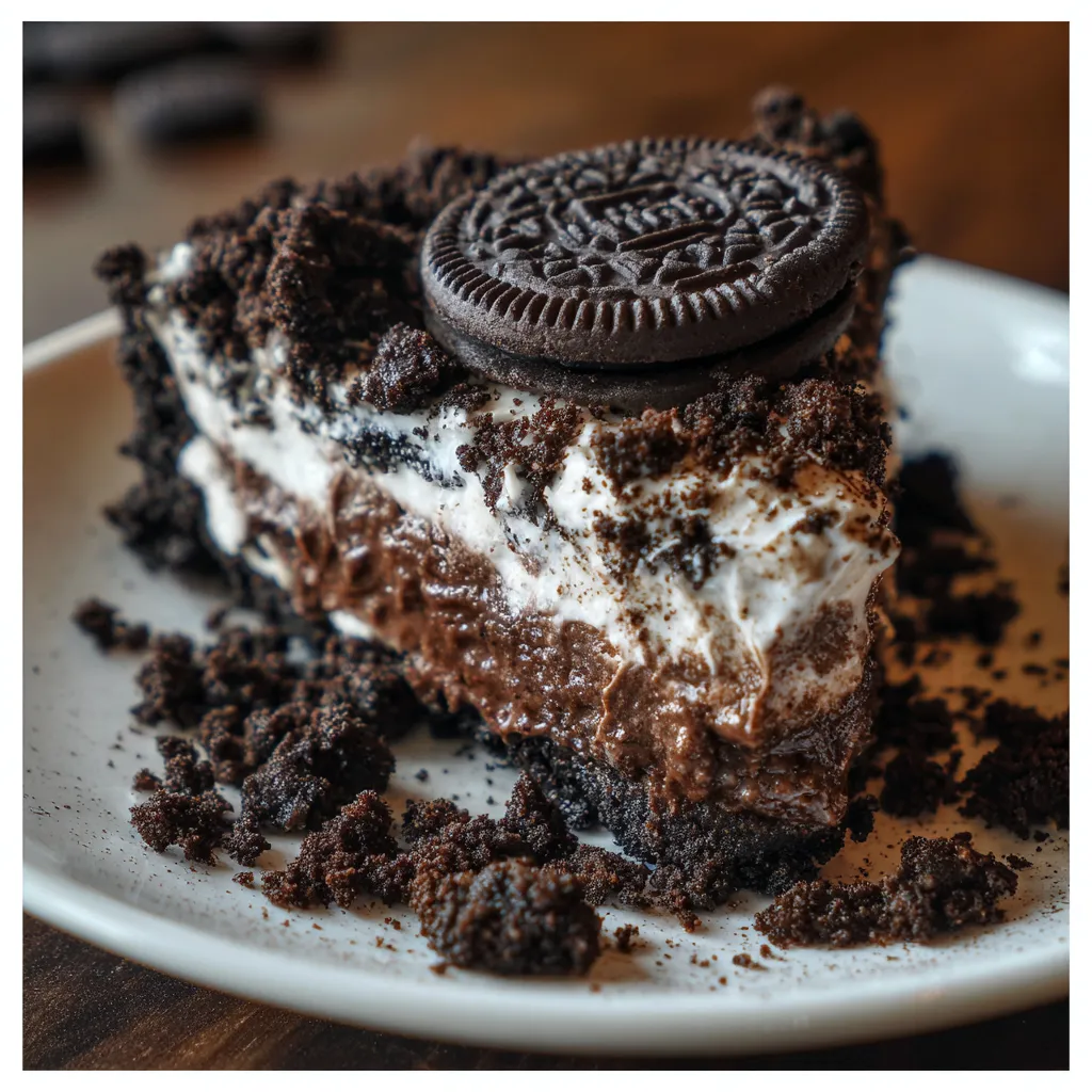 Ultimate Chocolate Oreo Dirt Pie with Creamy Pudding and Cookie Crumb Topping - secondary view