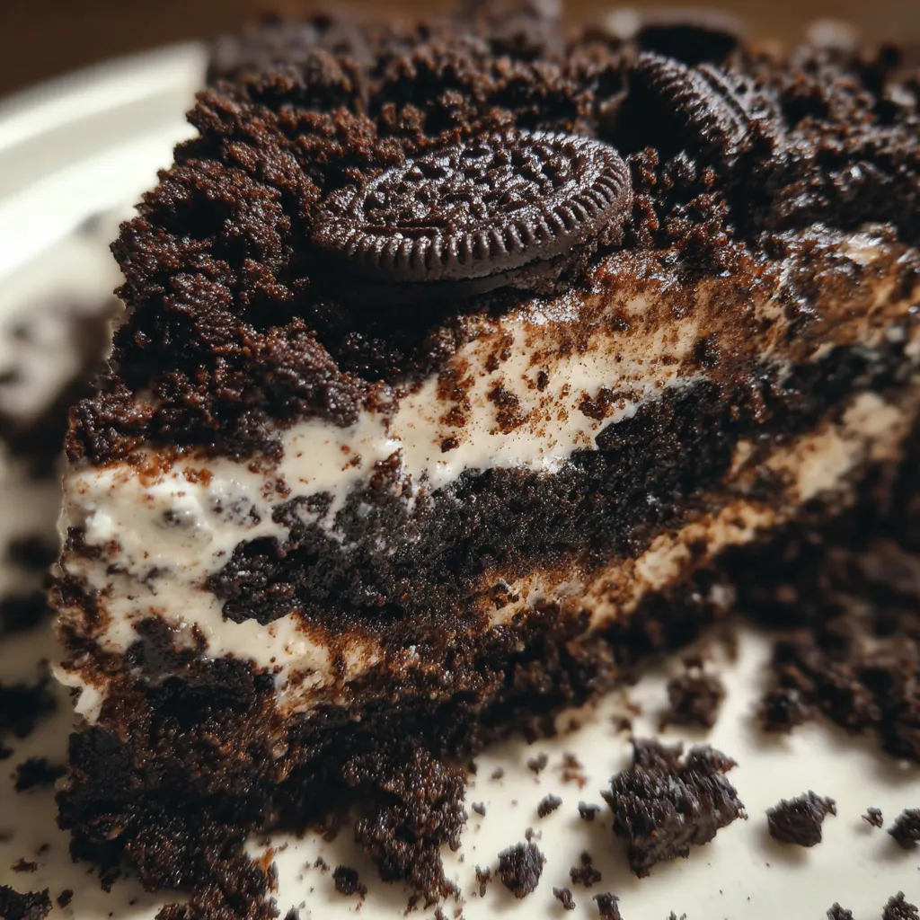 Ultimate Chocolate Oreo Dirt Pie with Creamy Pudding and Cookie Crumb Topping - tertiary view