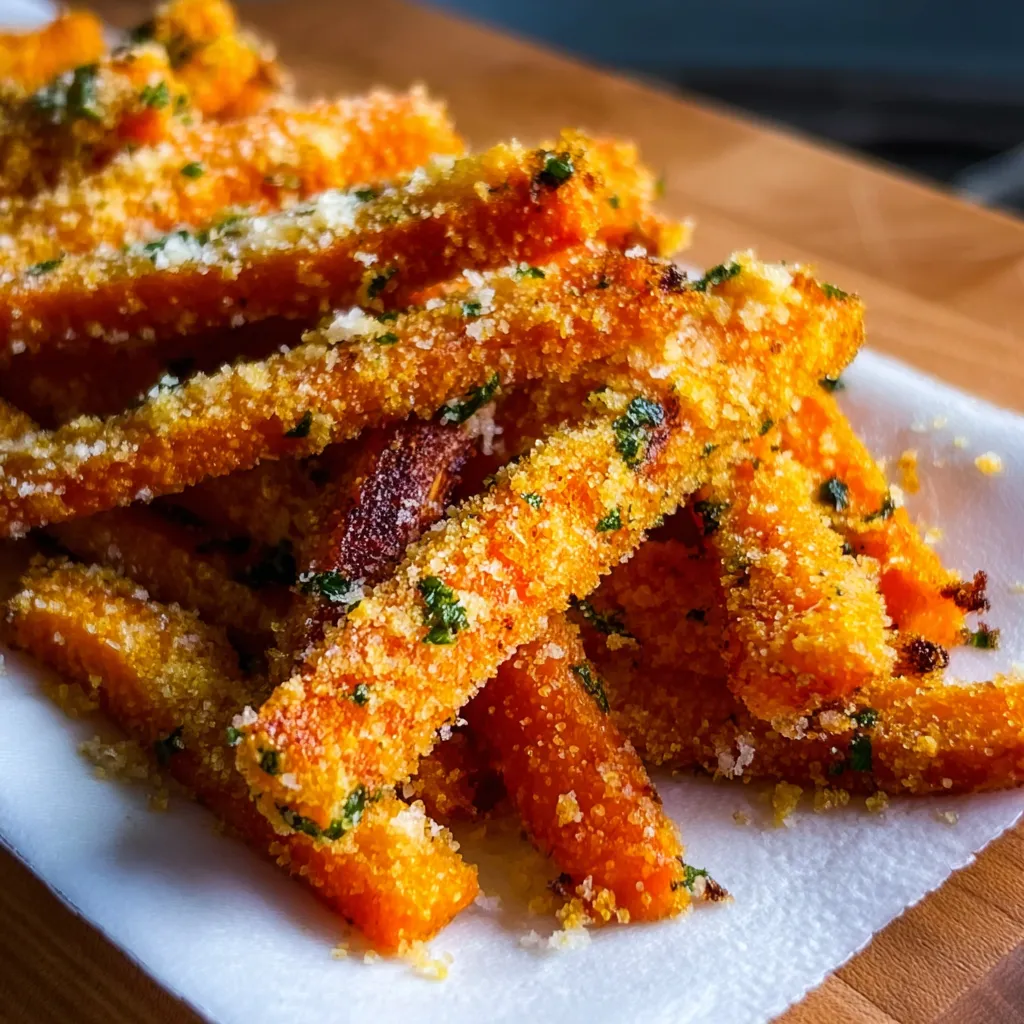Elegant Crispy Parmesan Roasted Carrots with Golden Cheese Crust and Fresh Herbs