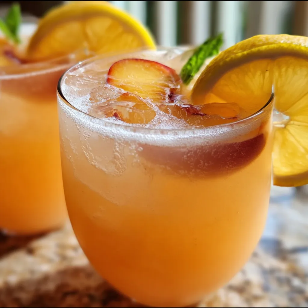 Easy Homemade Fresh Peach Lemonade with Natural Fruit Sweetness