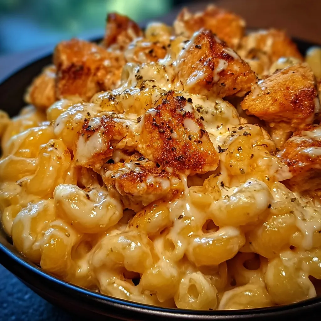 Creamy Honey Pepper Chicken Mac and Cheese Delight - main view