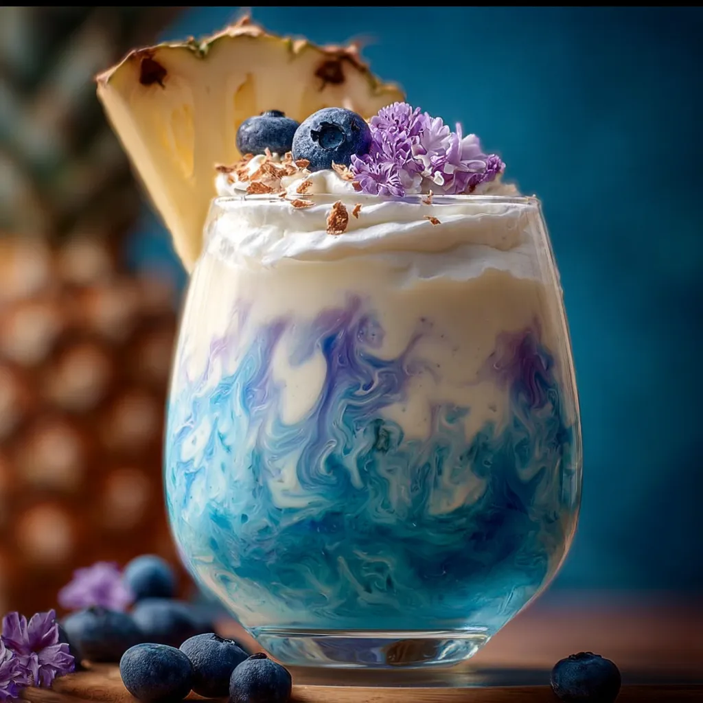 Ultimate Ocean Love Colada with Blue Curaçao Waves and Tropical Coconut Paradise - tertiary view