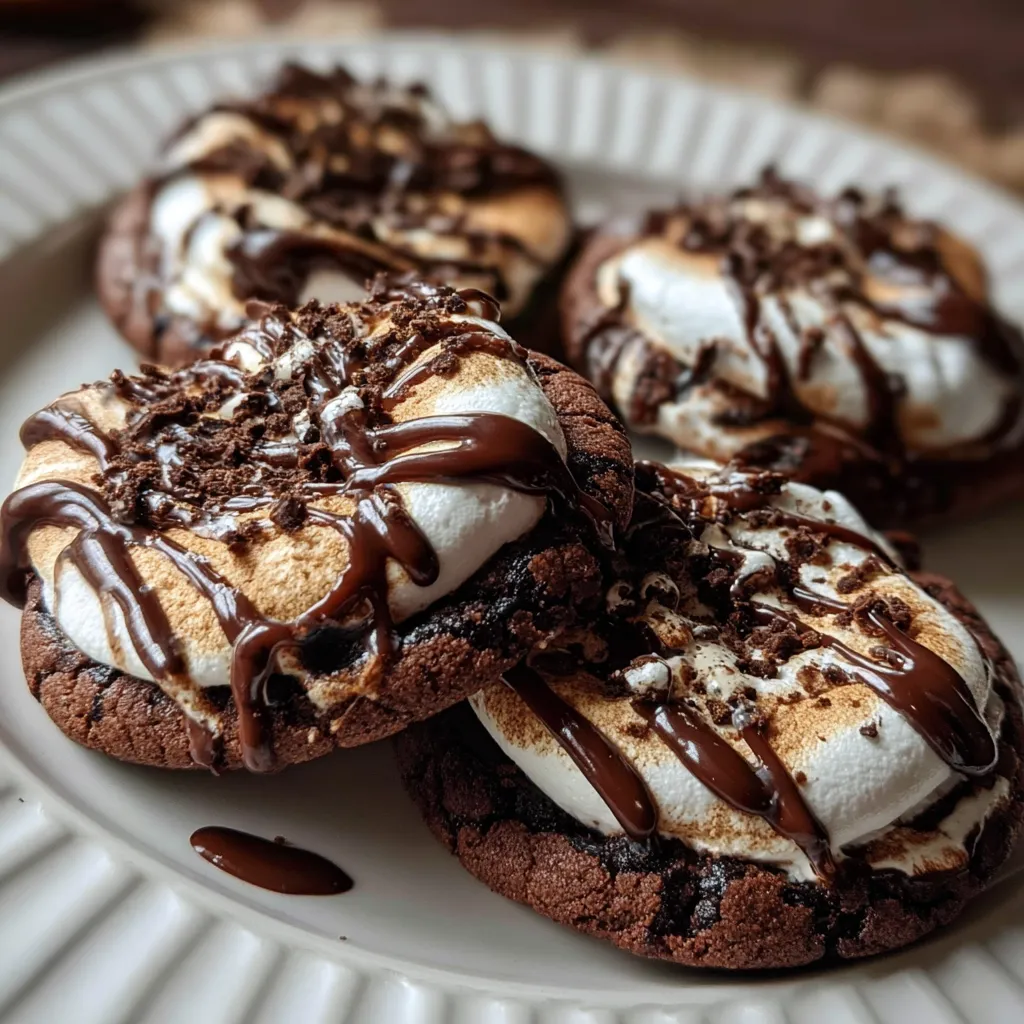Chocolate Marshmallow Swirl Cookies with Gooey Centers and Rich Cocoa Base