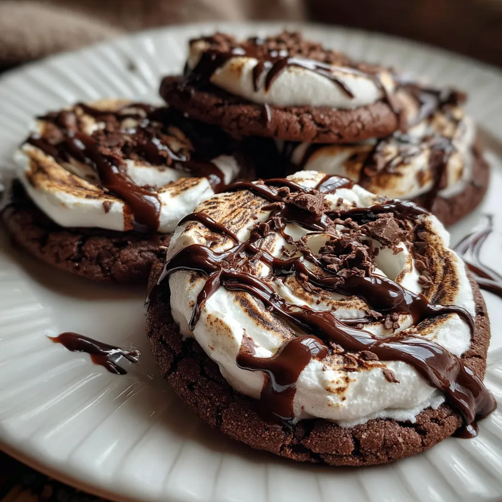 Chocolate Marshmallow Swirl Cookies with Gooey Centers and Rich Cocoa Base - tertiary view