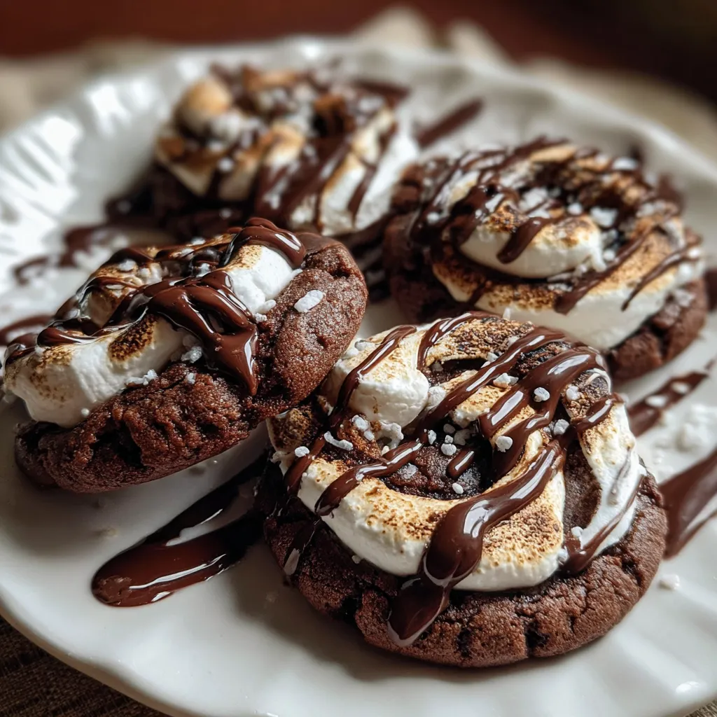 Chocolate Marshmallow Swirl Cookies with Gooey Centers and Rich Cocoa Base - secondary view