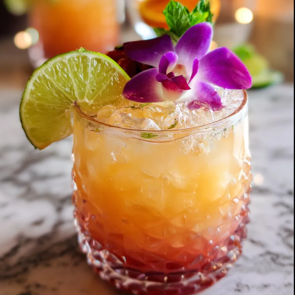 Tropical Aloha Rum Punch with Fresh Pineapple and Coconut Paradise Blend - main view