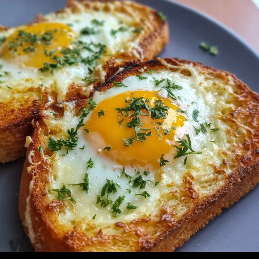 Crispy Golden Air Fryer Egg in the Hole Cheese Toast Perfection - main view