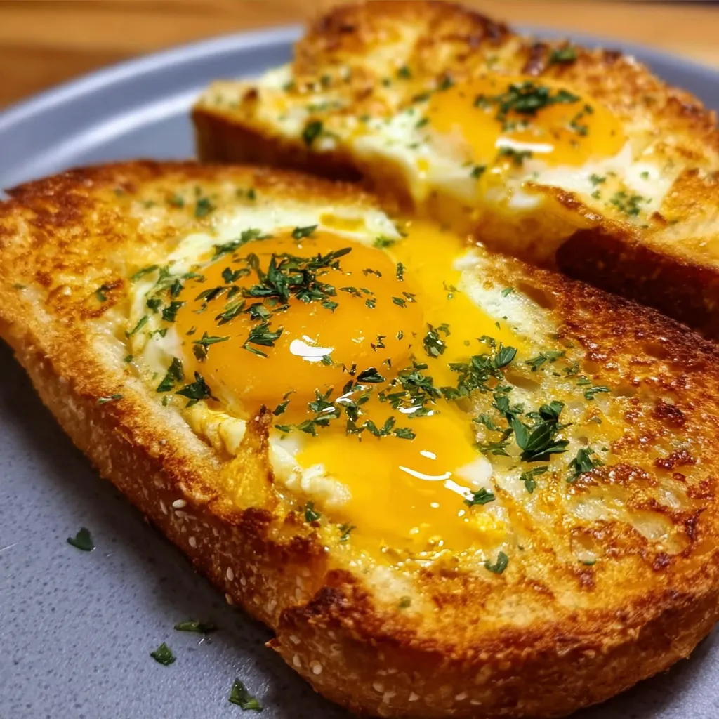 Crispy Golden Air Fryer Egg in the Hole Cheese Toast Perfection - secondary view