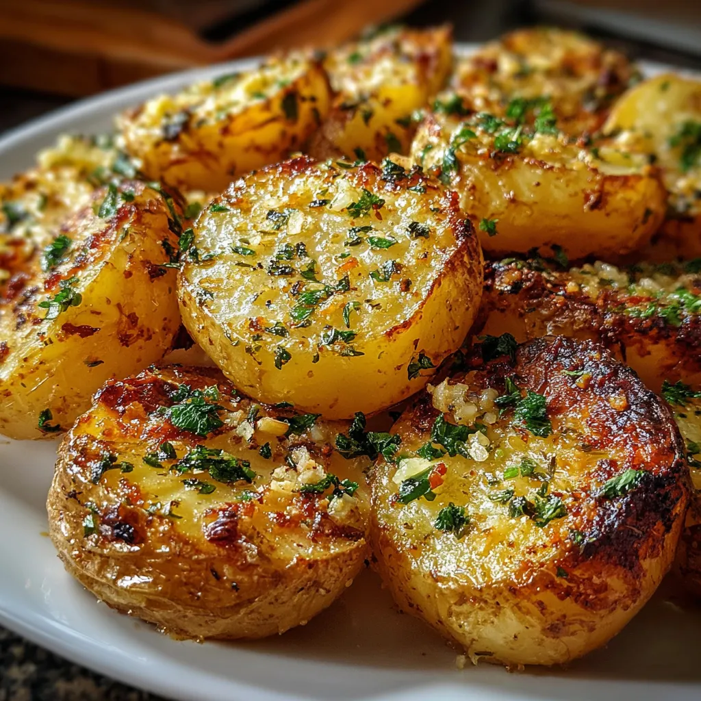 Ultimate Baked Garlic Butter Potatoes with Crispy Golden Herb Perfection - main view