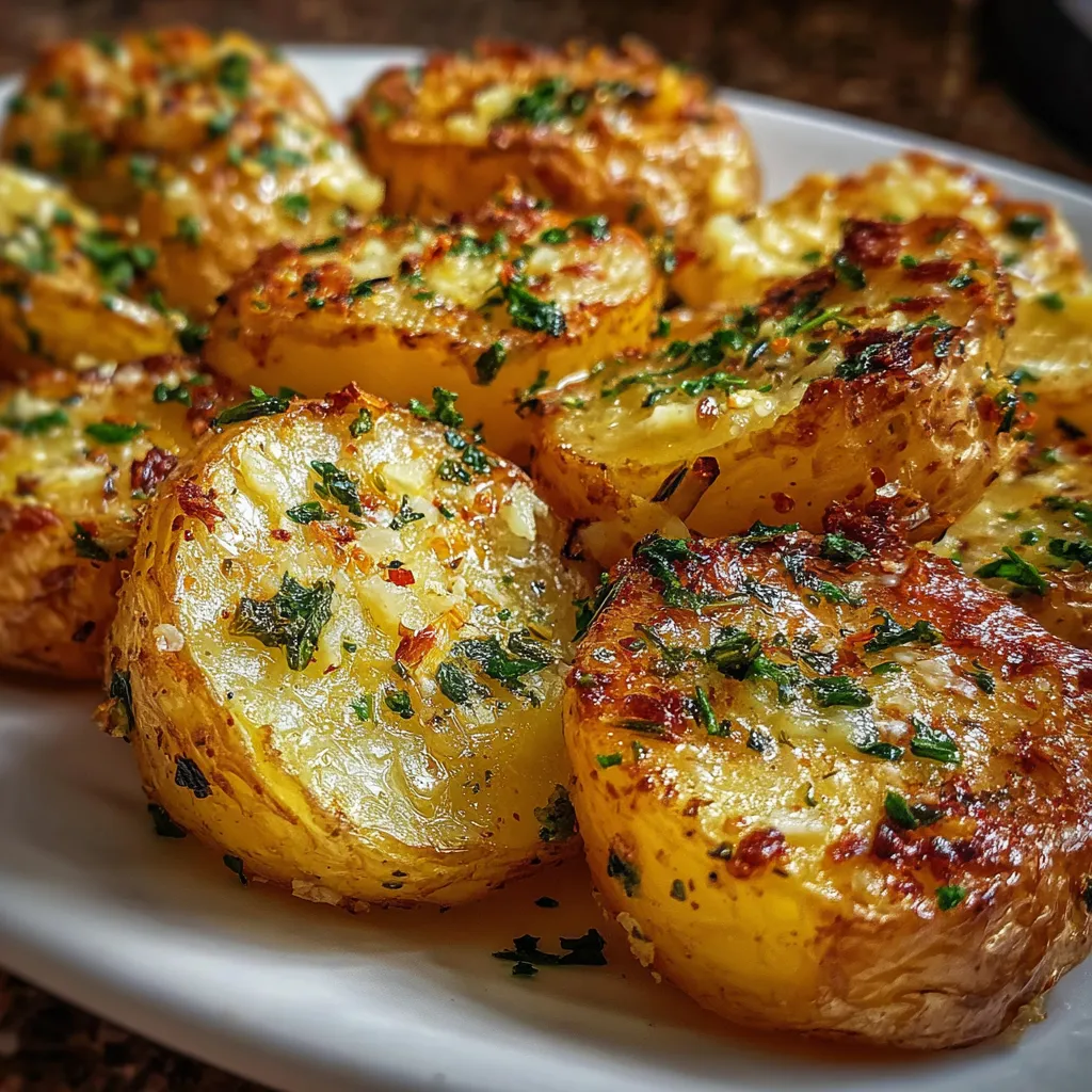 Ultimate Baked Garlic Butter Potatoes with Crispy Golden Herb Perfection - secondary view