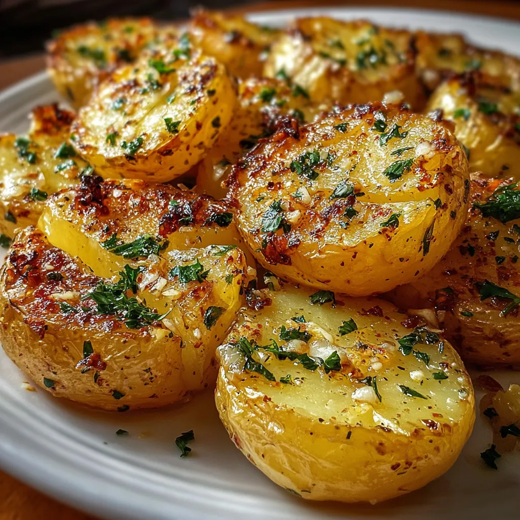 Ultimate Baked Garlic Butter Potatoes with Crispy Golden Herb Perfection - tertiary view