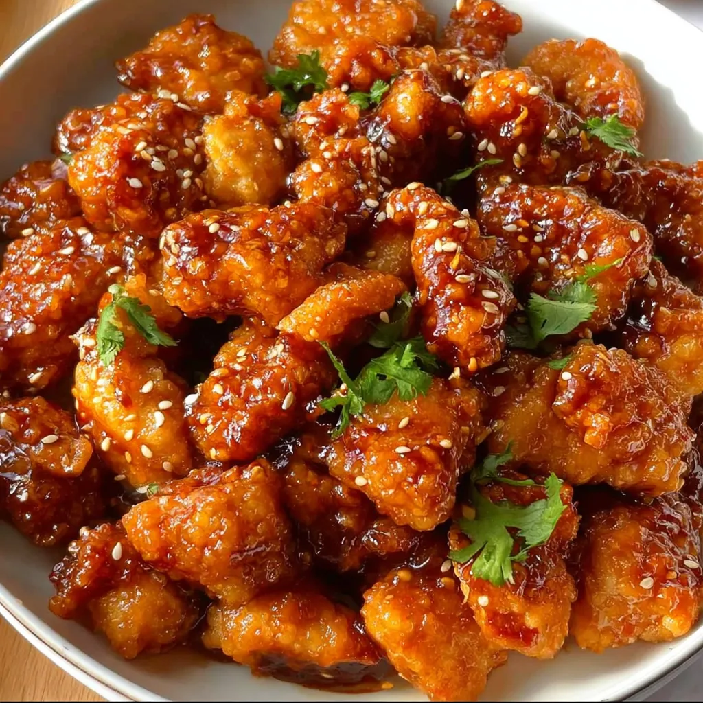 Ultimate Crispy Sesame Chicken with Sweet and Savory Glaze - main view