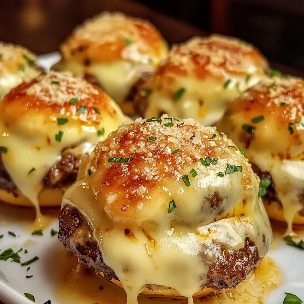 Garlic Parmesan Cheeseburger Bombs - Ultimate Comfort Food Recipe - main view