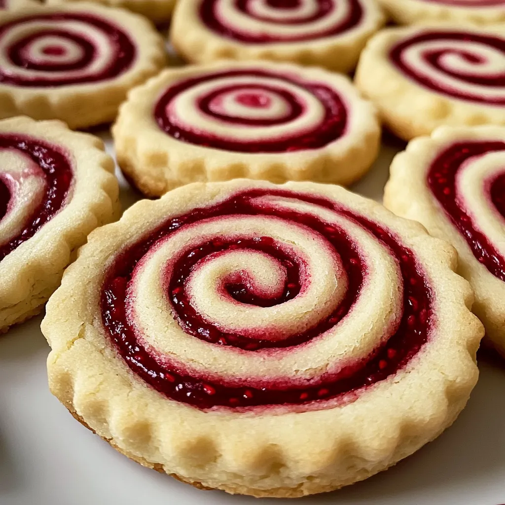 Ultimate Raspberry Swirl Shortbread Cookies with Fresh Berry Jam - secondary view