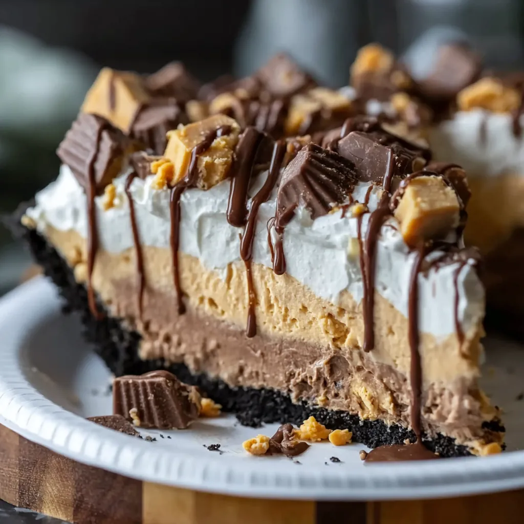 Ultimate No-Bake Cream Cheese Peanut Butter Bars with Chocolate Drizzle - main view