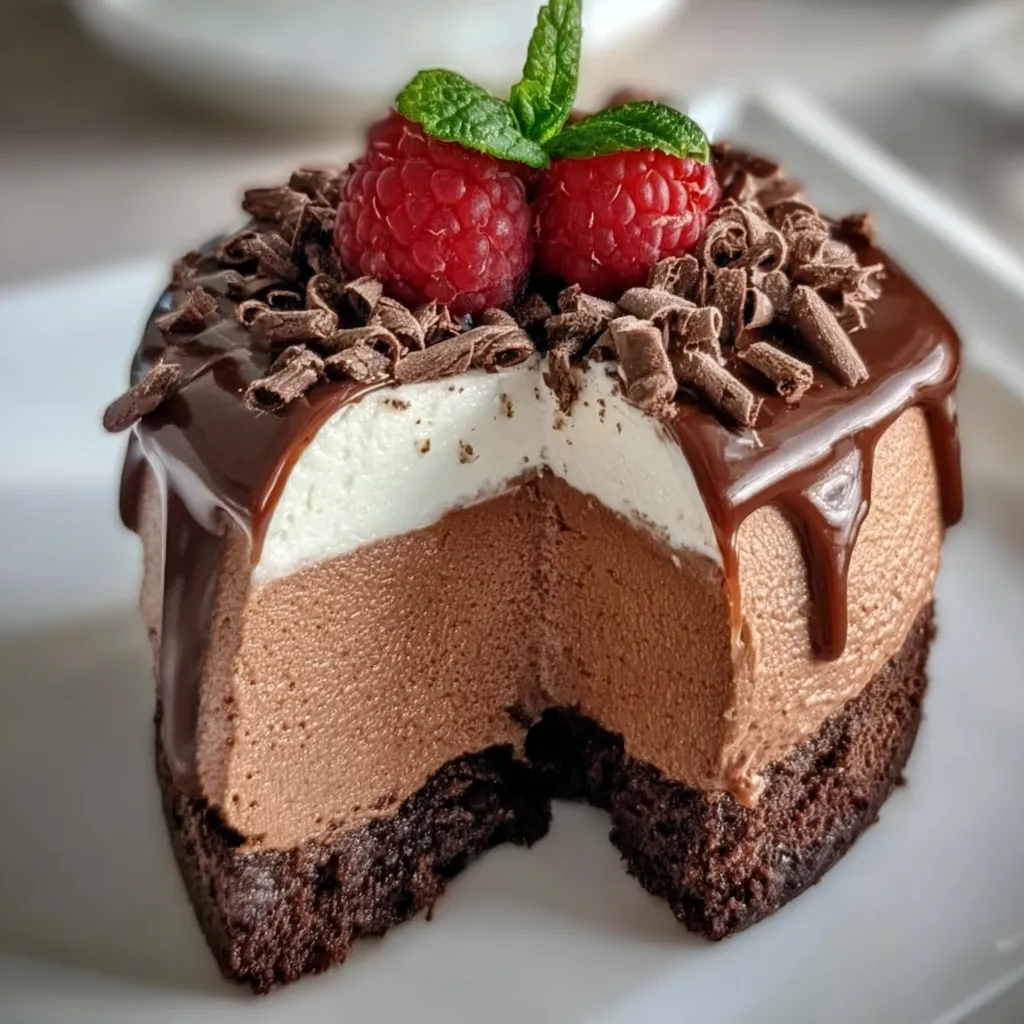 Ultimate Chocolate Mousse Cake - Decadent Triple Layer Paradise with Silky Smooth Perfection - tertiary view