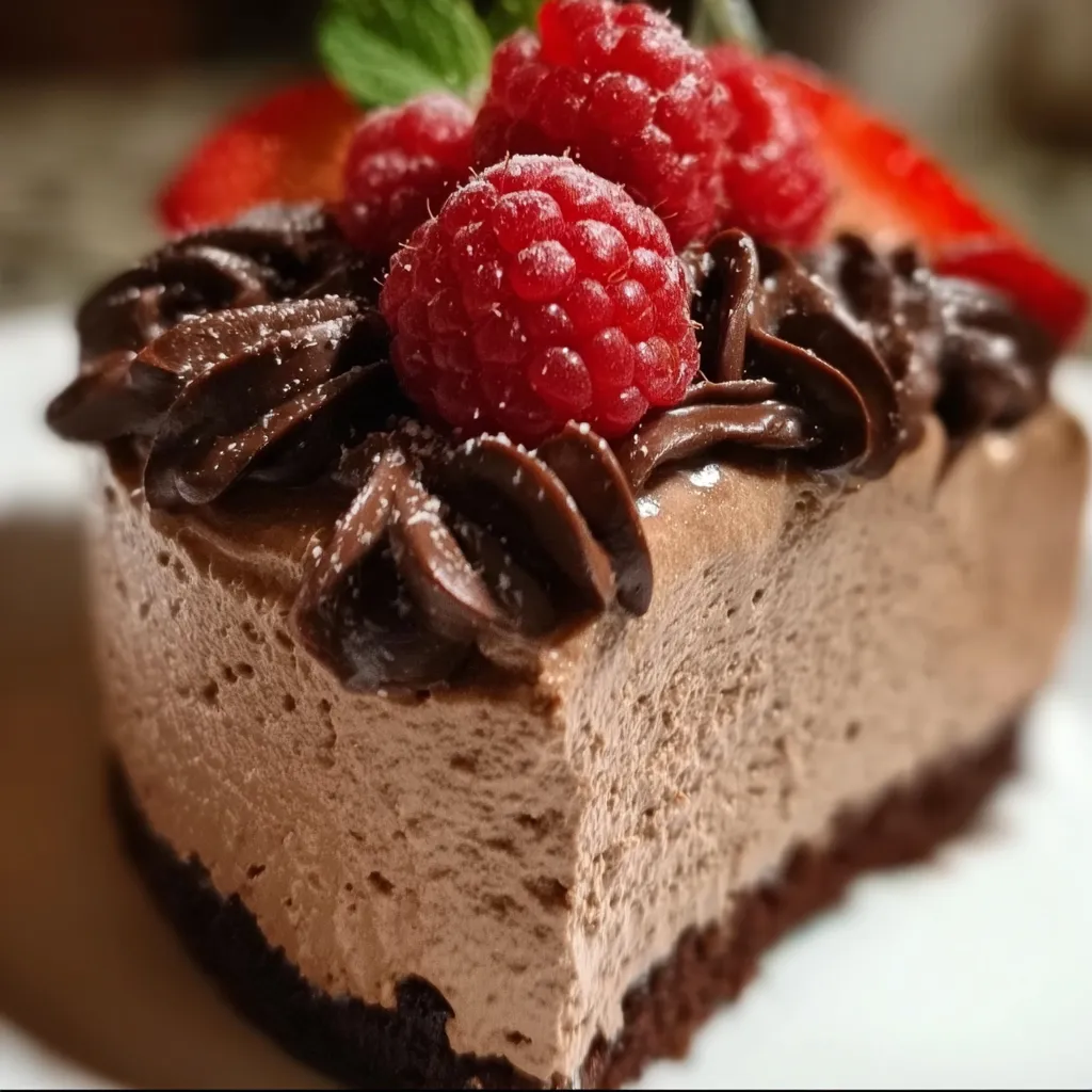 Ultimate Chocolate Mousse Cake - Decadent Triple Layer Paradise with Silky Smooth Perfection - secondary view
