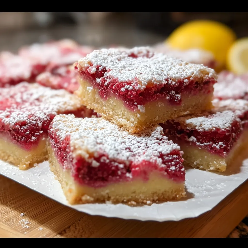 Ultimate Raspberry Lemon Bars with Tangy Citrus Curd and Fresh Berry Topping - secondary view