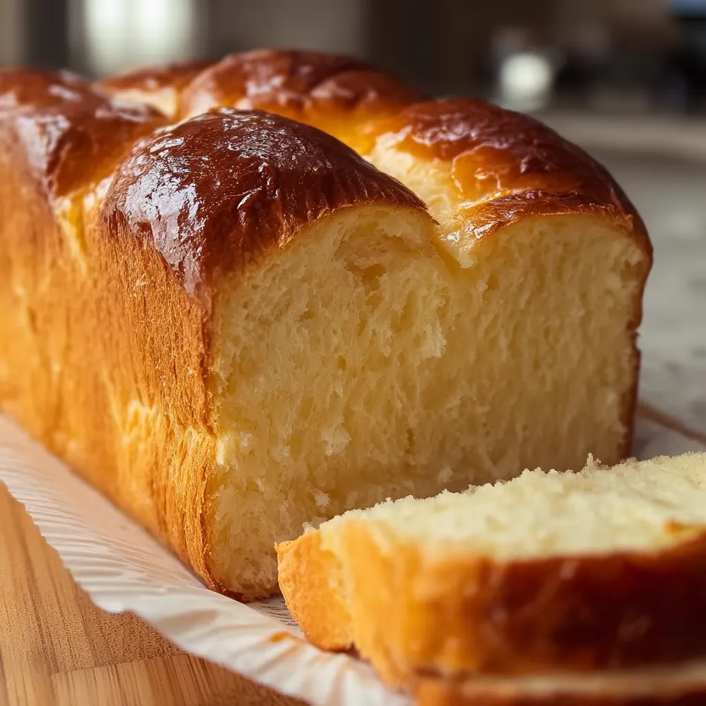 Ultra-Soft Sweet Condensed Milk Bread with Golden Crust and Pillowy Texture - tertiary view