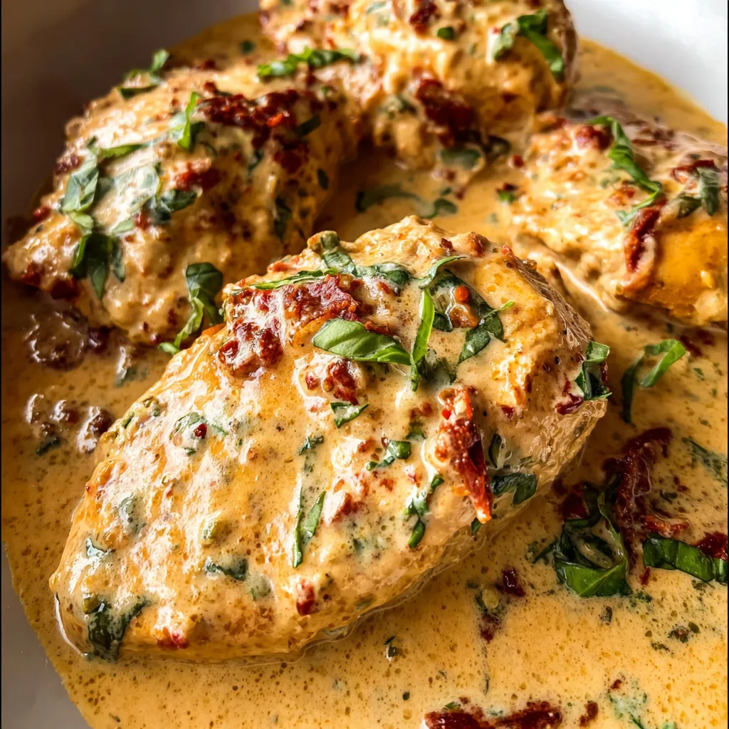 Easy Marry Me Chicken with Creamy Sun-Dried Tomato and Herb Sauce - tertiary view
