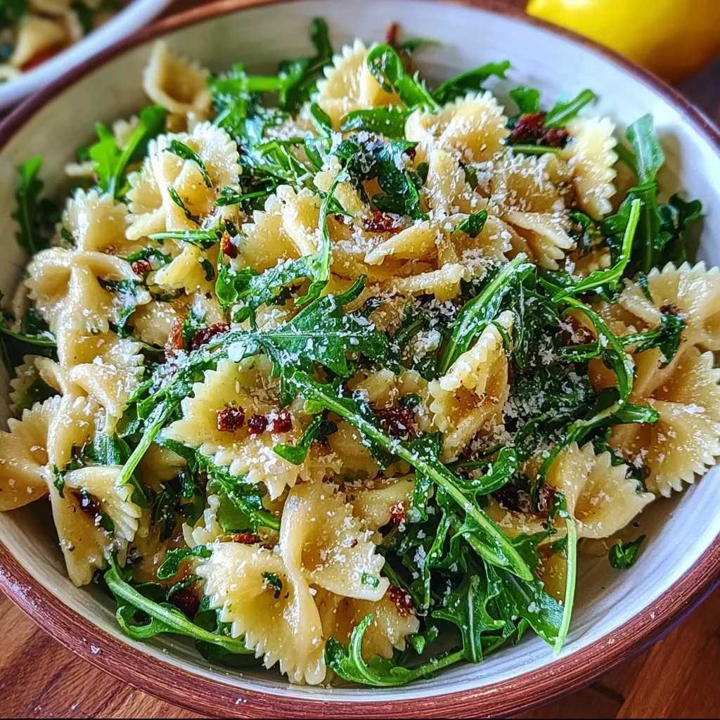 Bright and Zesty Lemon Arugula Pasta Salad with Fresh Herbs - secondary view