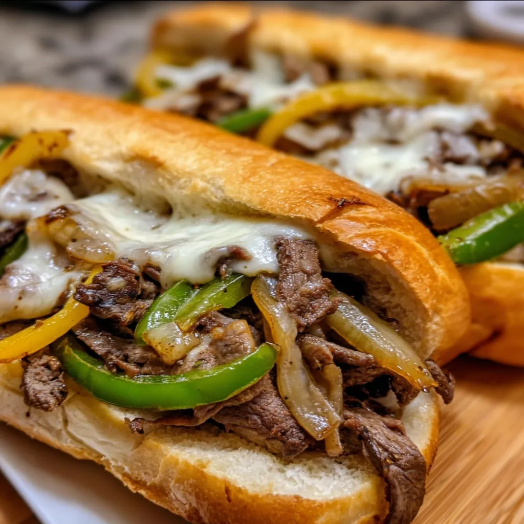 The Best Homemade Philly Cheese Steaks with Authentic Whiz and Caramelized Onions - secondary view