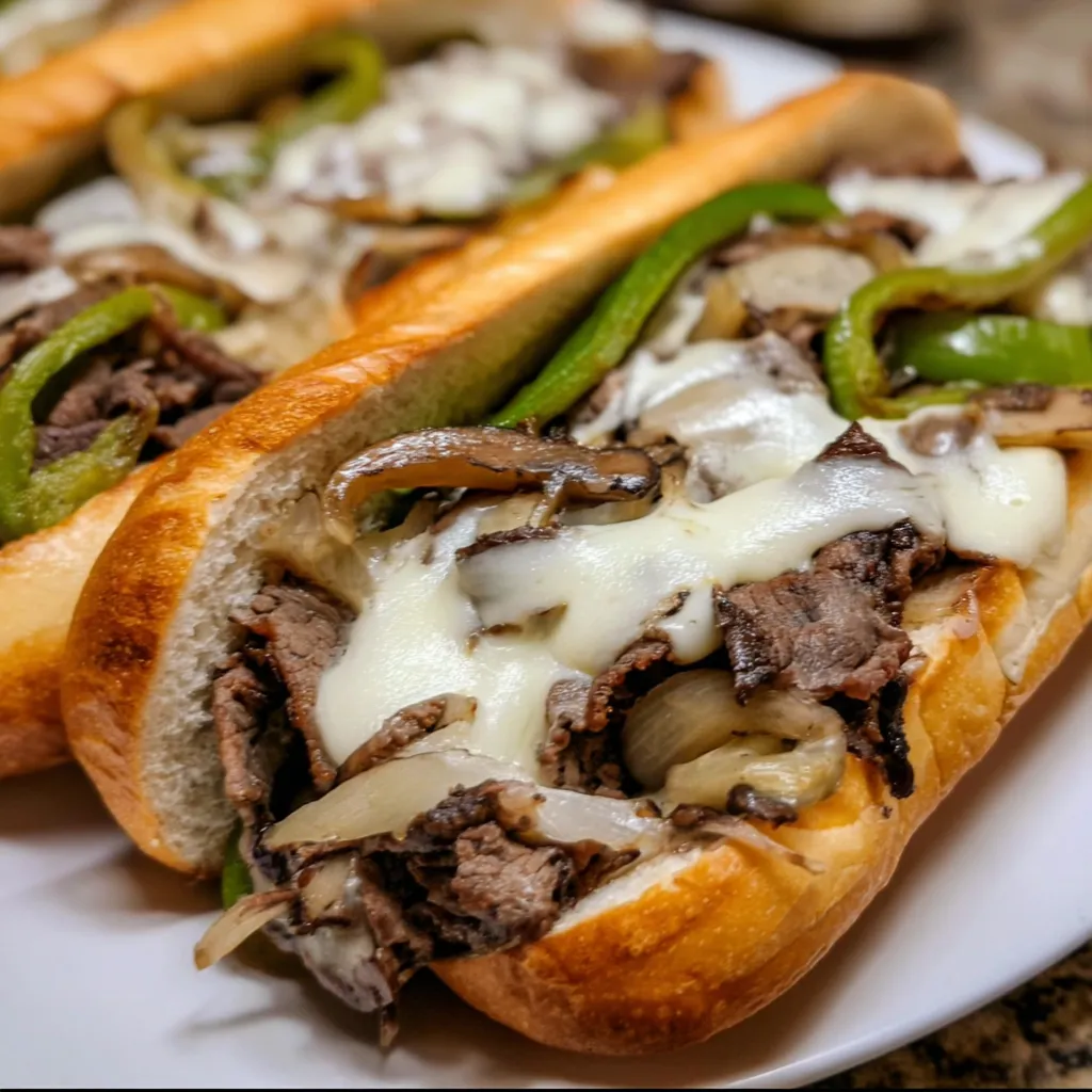 The Best Homemade Philly Cheese Steaks with Authentic Whiz and Caramelized Onions - tertiary view