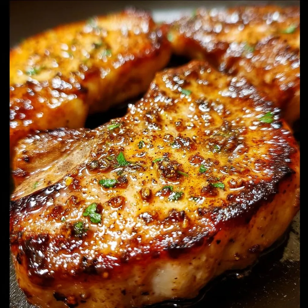 Perfect Pan-Seared Boneless Pork Chops with Herb Butter and Garlic - secondary view