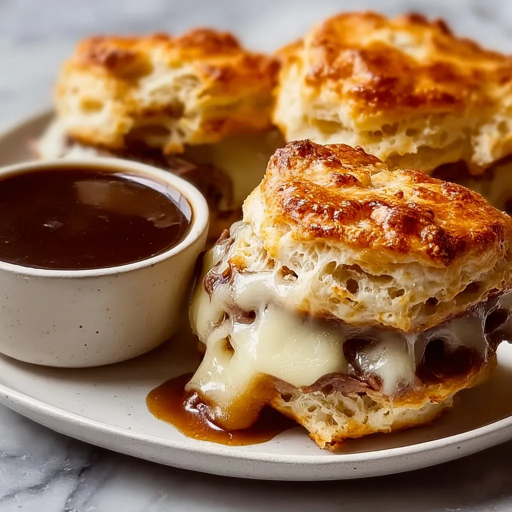 Buttery French Dip Biscuits with Rich Au Jus - Ultimate Comfort Food