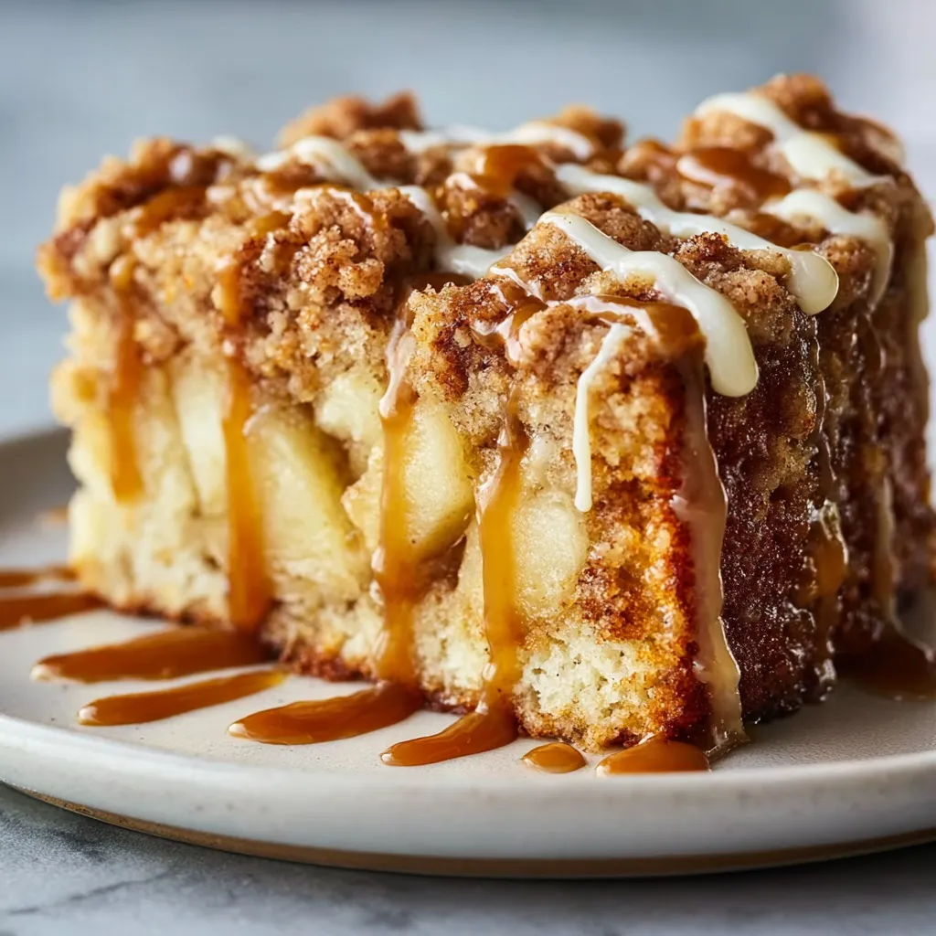 Ultimate Apple Crumb Cake with Cinnamon Apple Drizzle and Streusel Topping