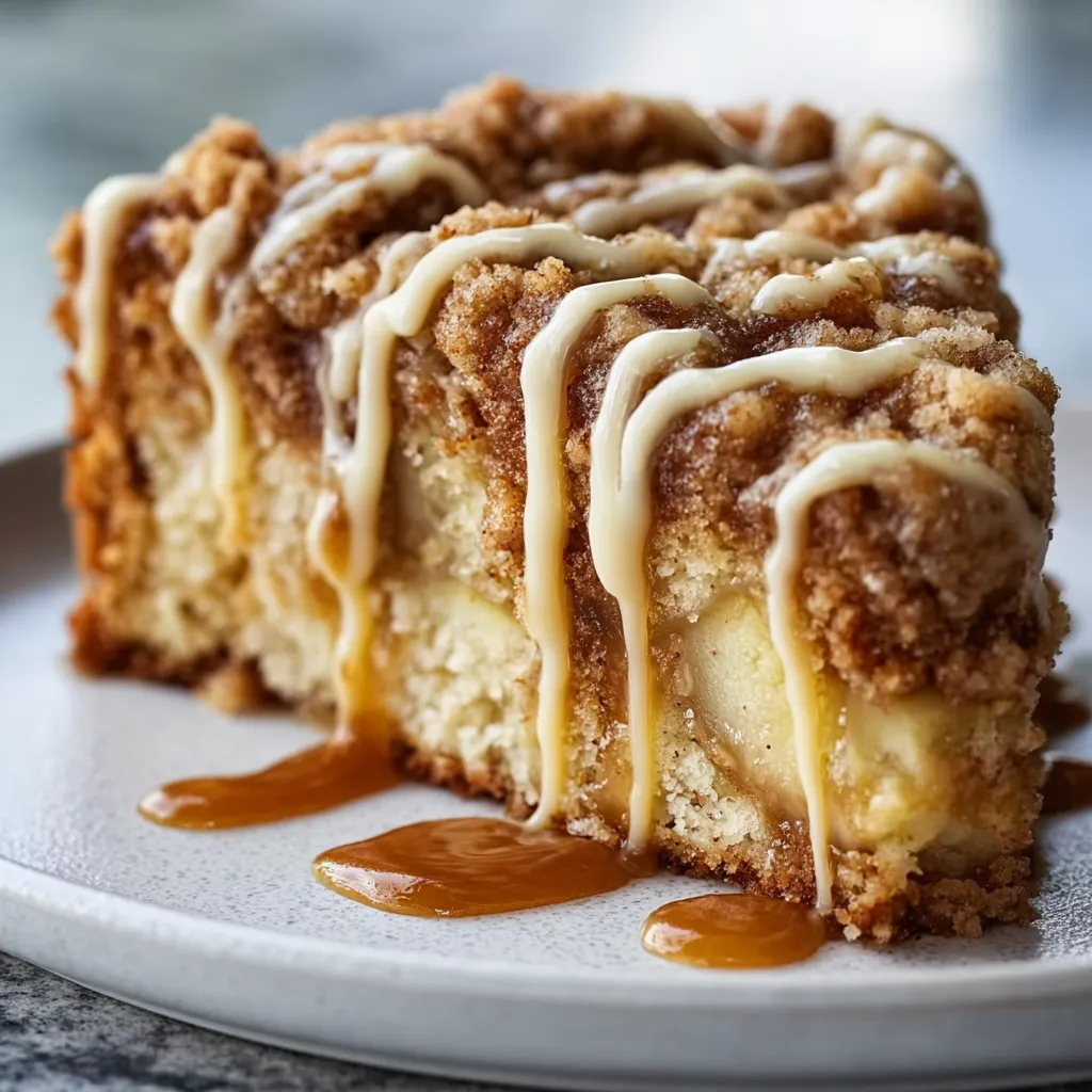 Ultimate Apple Crumb Cake with Cinnamon Apple Drizzle and Streusel Topping - secondary view