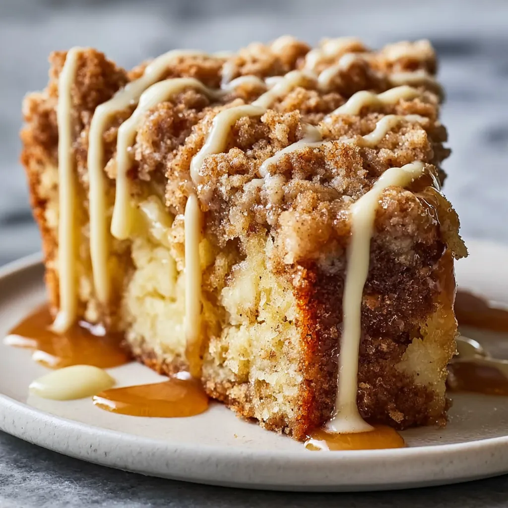 Ultimate Apple Crumb Cake with Cinnamon Apple Drizzle and Streusel Topping - tertiary view