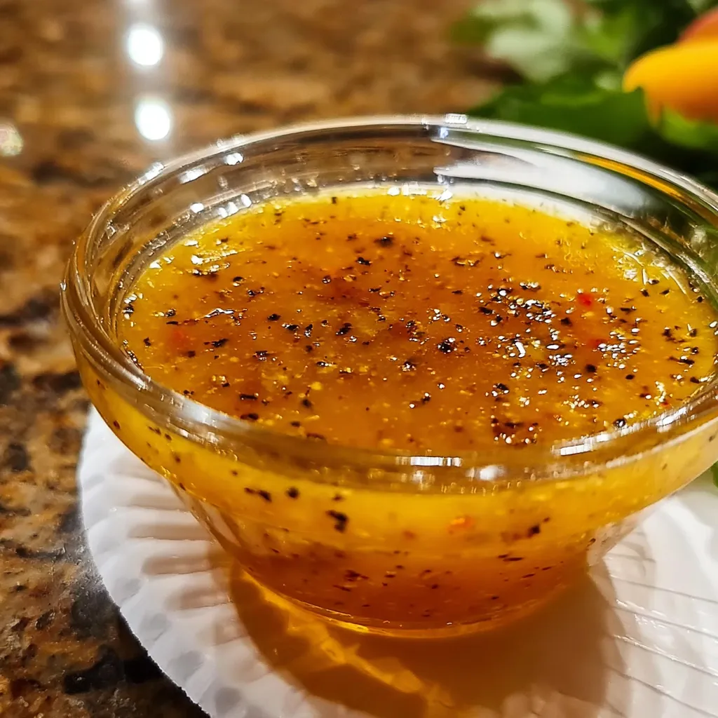 Gourmet Peach Honey Dijon Balsamic Vinaigrette with Fresh Fruit and Premium Ingredients