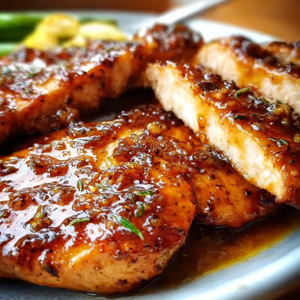 Perfectly Tender Honey Glazed Chicken Breast with Caramelized Sweet Glaze - secondary view