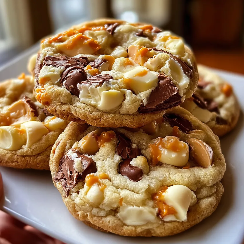 Ultimate Gooey Reese's Peanut Butter Cheesecake Cookies with Chocolate Chunks - tertiary view