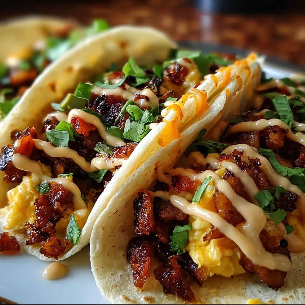 Ultimate Loaded Breakfast Tacos - The Supreme Morning Fiesta with Golden Crispy Perfection - secondary view