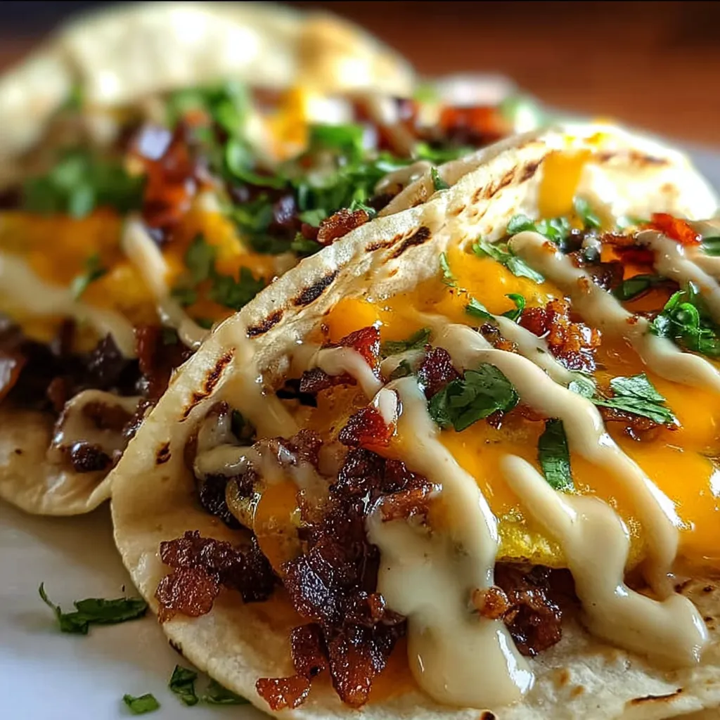 Ultimate Loaded Breakfast Tacos - The Supreme Morning Fiesta with Golden Crispy Perfection - tertiary view