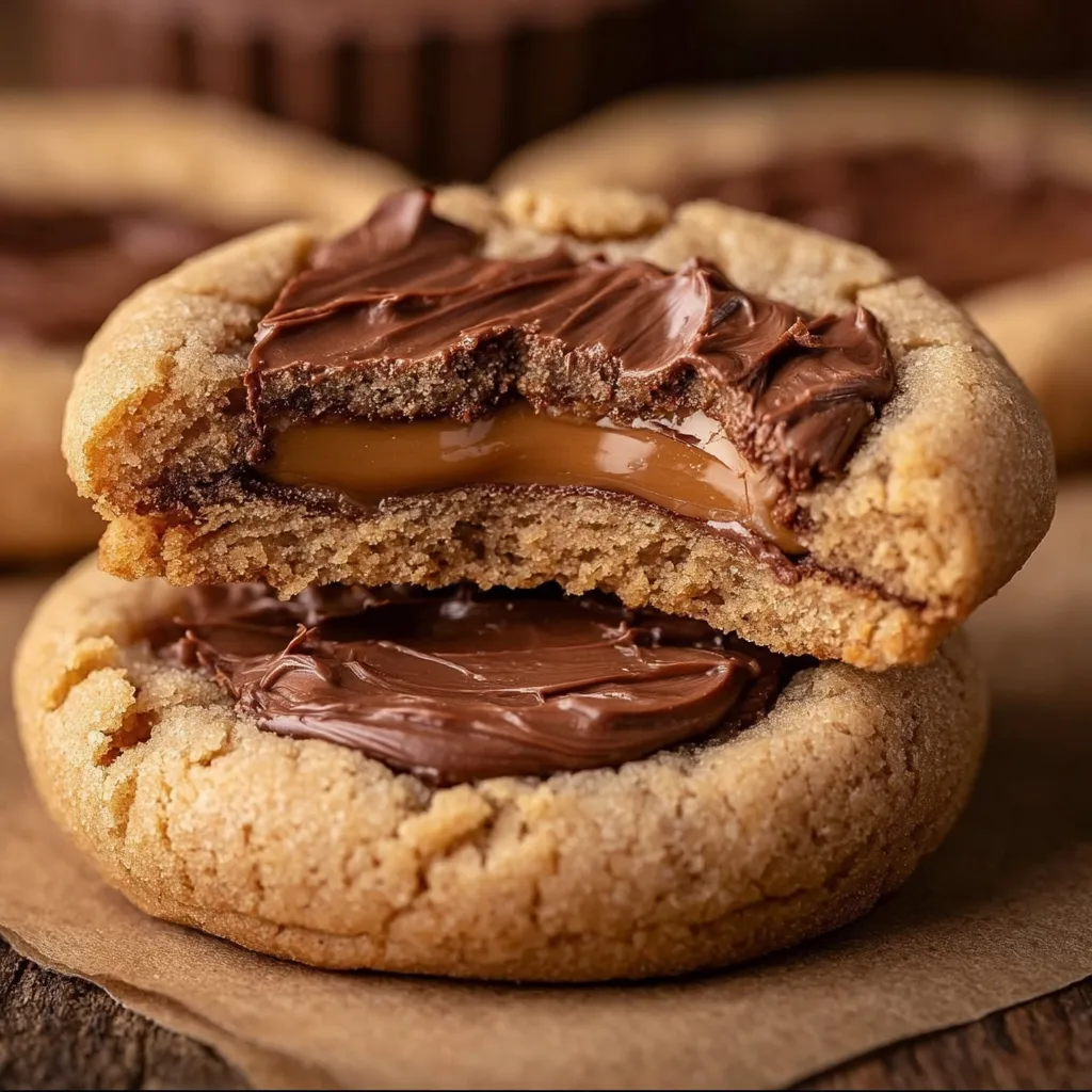 Ultimate Peanut Butter Cup Cookies with Chocolate Chunks and Creamy Center - tertiary view