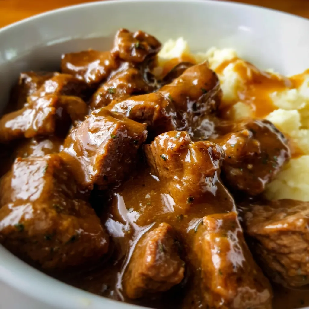 Beef Tips and Gravy with Tender Sirloin and Rich Brown Gravy - secondary view